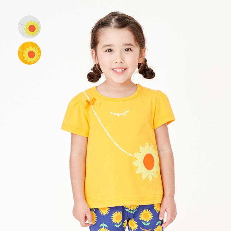 T-Shirts （Half Sleeves） - こどもの森e-shop ひまわりポシェット風半袖Tシャツ トップス