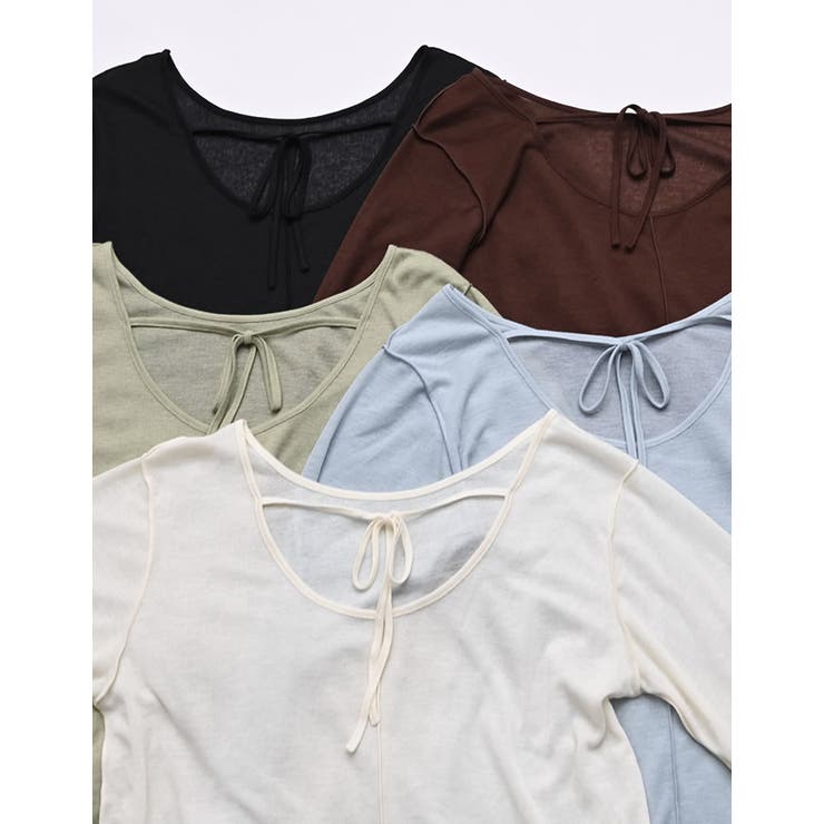 Re:EDIT シアーフライスバックオープントップス トップス shoplistselect-10494468 SHOPLIST サンプル画像2