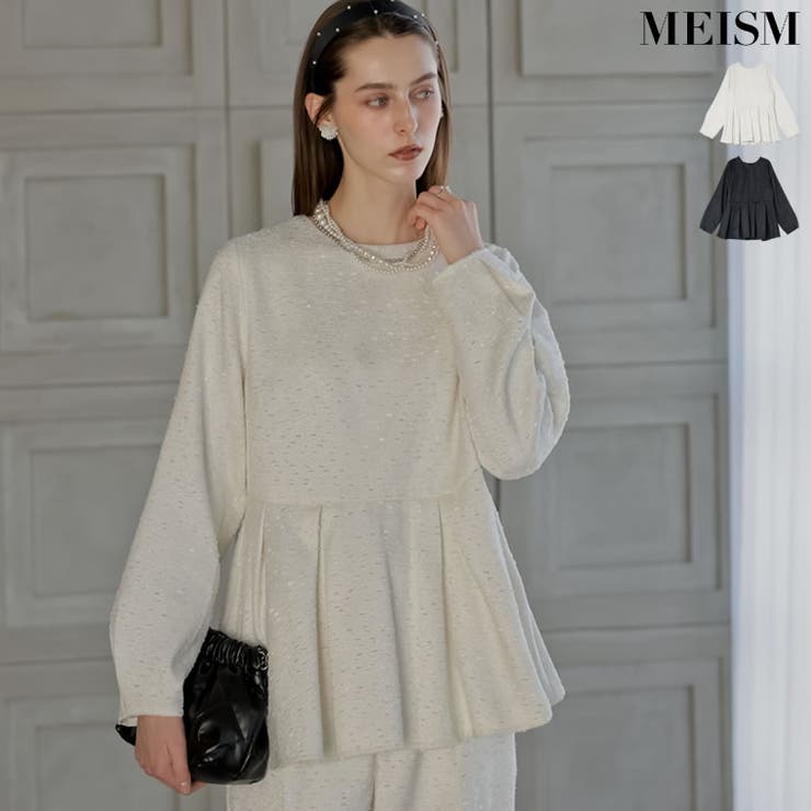 Re:EDIT [2026S/S COLLECTION][MEISM by Re:EDIT]フリンジツイードペプラムトップス トップス shoplistselect-10494473 SHOPLIST パッケージ画像