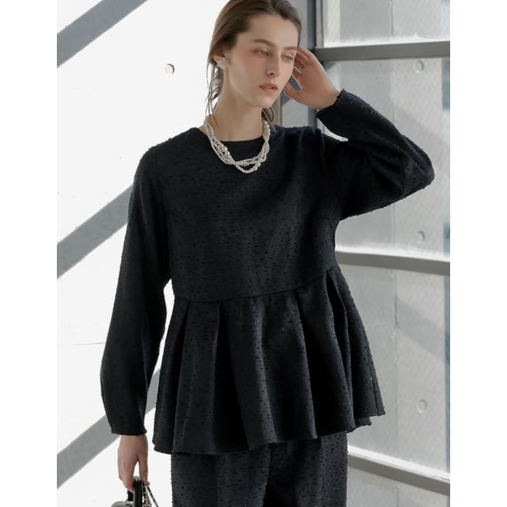 Re:EDIT [2026S/S COLLECTION][MEISM by Re:EDIT]フリンジツイードペプラムトップス トップス shoplistselect-10494473 SHOPLIST サンプル画像2