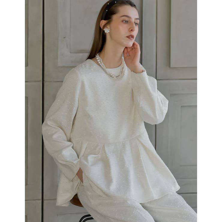 Re:EDIT [2026S/S COLLECTION][MEISM by Re:EDIT]フリンジツイードペプラムトップス トップス shoplistselect-10494473 SHOPLIST サンプル画像3