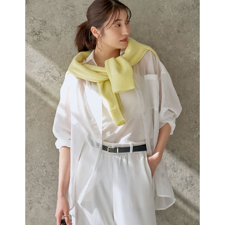 Re:EDIT [2026S/S COLLECTION]2WAYシャイニーシアーシャツ トップス shoplistselect-10494474 SHOPLIST サンプル画像3