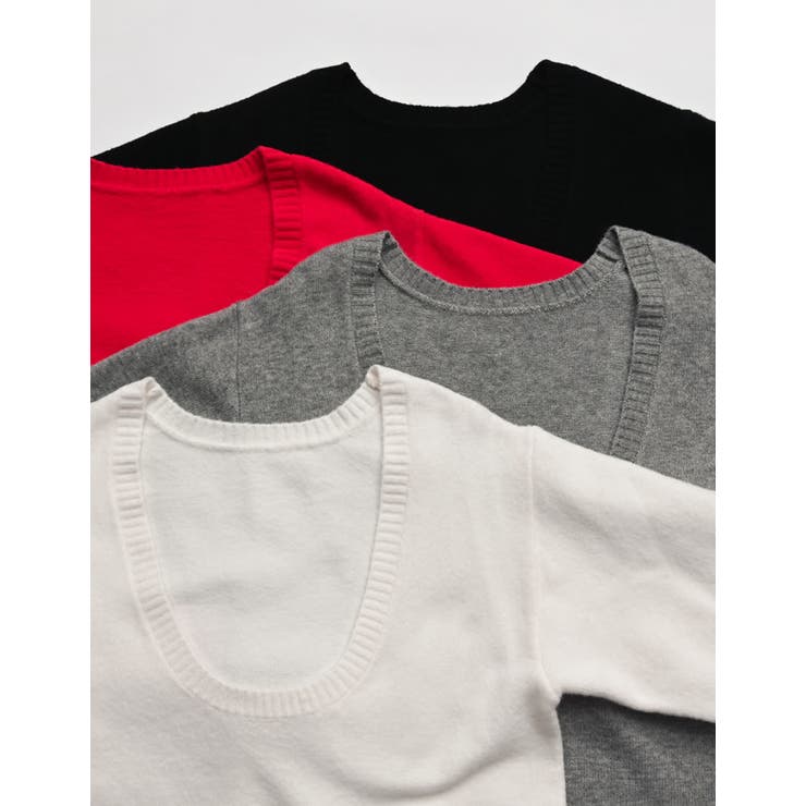 Re:EDIT アルパカタッチ深Uネックトップス トップス shoplistselect-10494478 SHOPLIST サンプル画像2