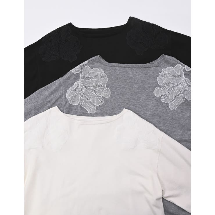 Re:EDIT ショルダーレースニットトップス トップス shoplistselect-10494480 SHOPLIST サンプル画像2