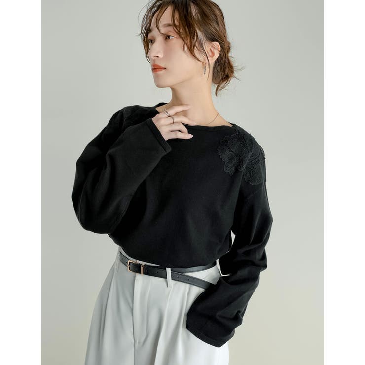 Re:EDIT ショルダーレースニットトップス トップス shoplistselect-10494480 SHOPLIST サンプル画像3