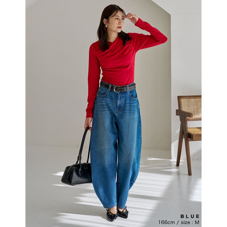 Re:EDIT [DENIM COLLECTION][低身長/高身長サイズ有]コットンブレンドバルーンワイドデニムパンツ パンツ・ズボン shoplistselect-10494483 SHOPLIST サンプル画像3