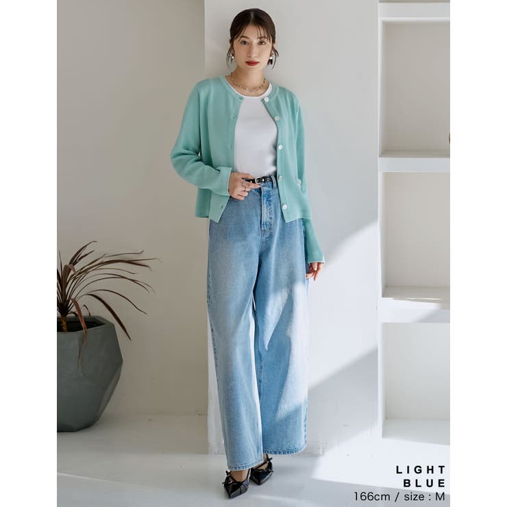 Re:EDIT [DENIM COLLECTION][低身長/高身長サイズ有]コットンブレンドルーズフィットバギーデニムパンツ パンツ・ズボン shoplistselect-10494484 SHOPLIST サンプル画像3