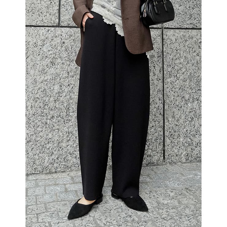 Re:EDIT [低身長/高身長サイズ有][接触冷感]レーヨンブレンドニットバレルレッグカーブパンツ パンツ・ズボン shoplistselect-10494485 SHOPLIST サンプル画像2