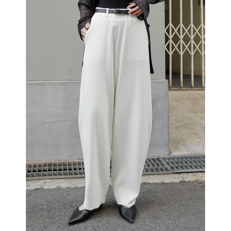 Re:EDIT [低身長/高身長サイズ有][接触冷感]レーヨンブレンドニットバレルレッグカーブパンツ パンツ・ズボン shoplistselect-10494485 SHOPLIST サンプル画像3