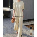 Miniministore セットアップ 配色スリットニットとパンツ パンツ・ズボン