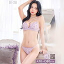 【5%OFFクーポン 9/11 1:59まで】Dazzy ブラジャー ショーツ セット ブルーム バタフライ クロス ブラジャー & バック透け フルバック ショーツ 下着 レディース セット インナー・下着