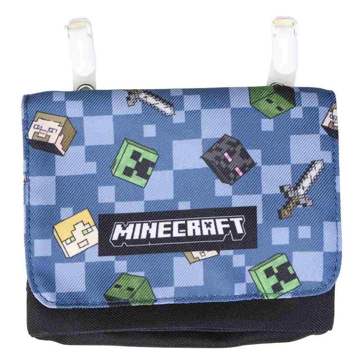cinemacollection マインクラフト クリップポケット マルチポケットバッグ ブルー 新入学 Minecraft ニシオ 新学期準備雑貨 ゲームキャラクター グッズ バッグ・鞄