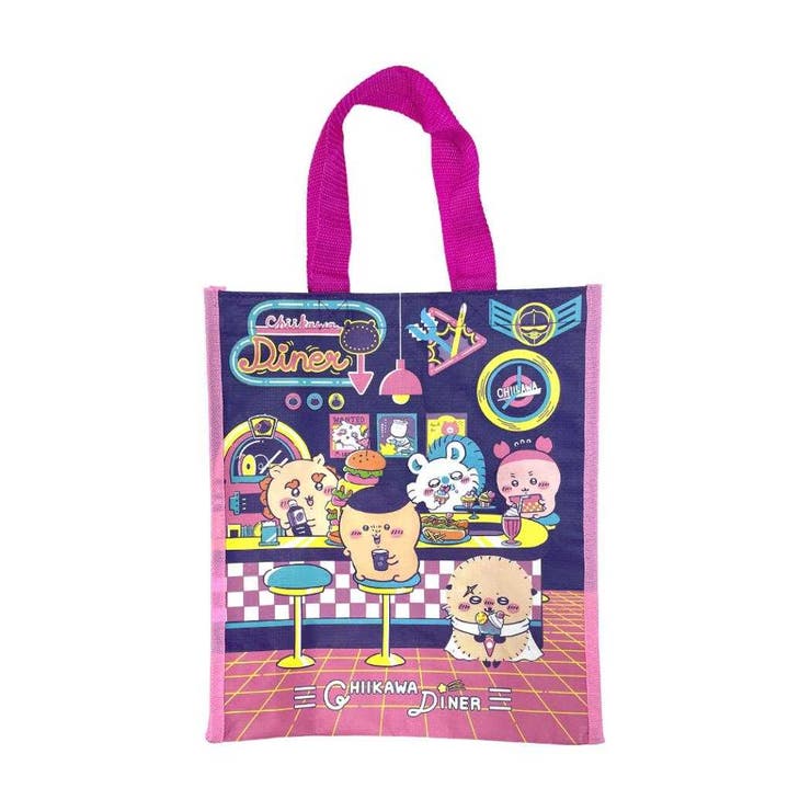 【10％OFFクーポン！3/26(木)1:59まで】cinemacollection ちいかわ 手提げかばん PPバッグ DINER ディナー サンスター文具 マチ付き 軽量 キャラクター グッズ バッグ・鞄