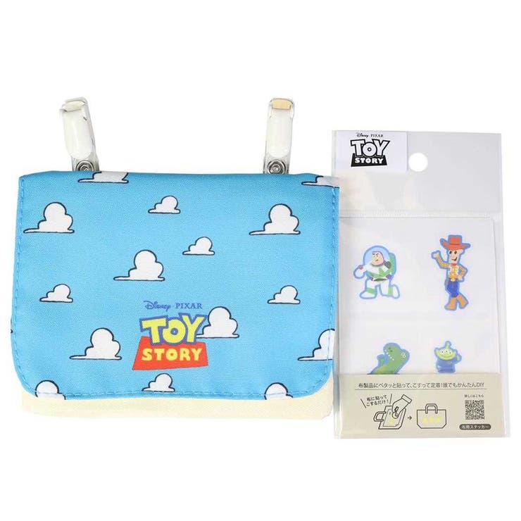 cinemacollection トイストーリー クリップポケット シールデコマルチポケットバッグ 新入学 ディズニー ニシオ 新学期準備雑貨 キャラクター グッズ バッグ・鞄