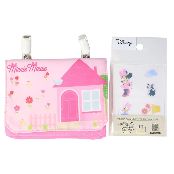cinemacollection ミニーマウス クリップポケット シールデコマルチポケットバッグ 新入学 ディズニー ニシオ 新学期準備雑貨 キャラクター グッズ バッグ・鞄
