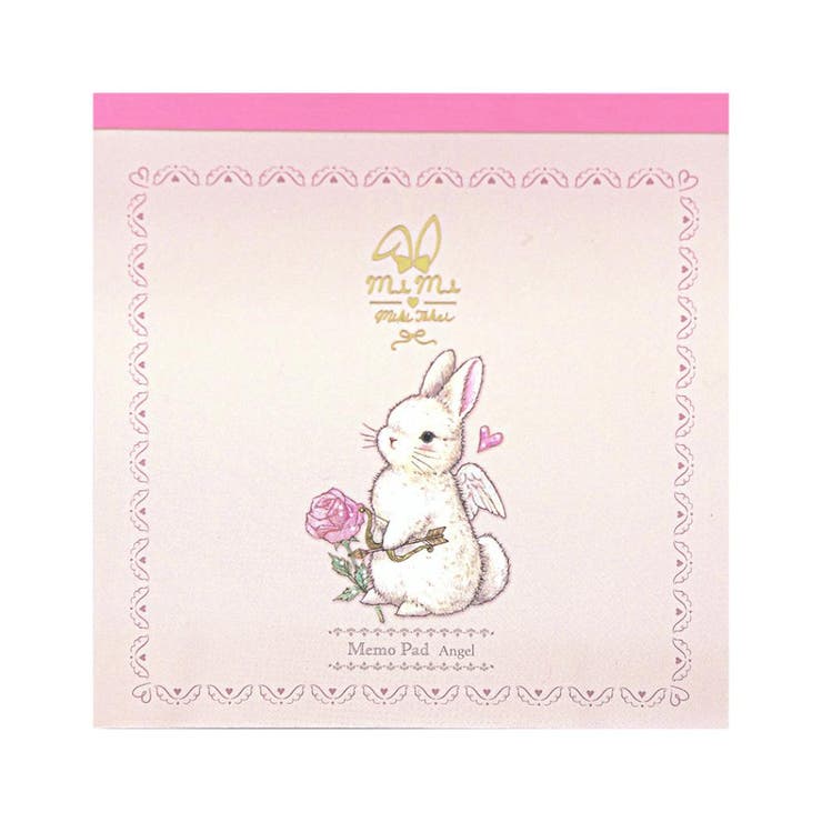cinemacollection たけいみき メモ帳 スクエアメモパッド 100枚綴り エンジェル うさぎ クローズピン 大容量 かわいい ガーリーイラスト グッズ その他