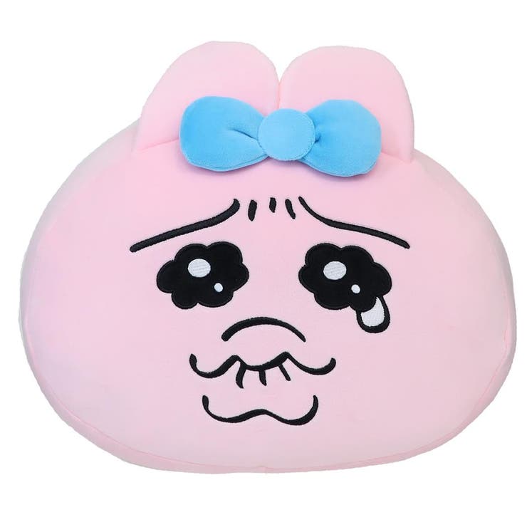【10％OFFクーポン！3/26(木)1:59まで】cinemacollection おぱんちゅうさぎ クッション もっちりフェイスクッション なみだ インテリア キャラクター グッズ その他
