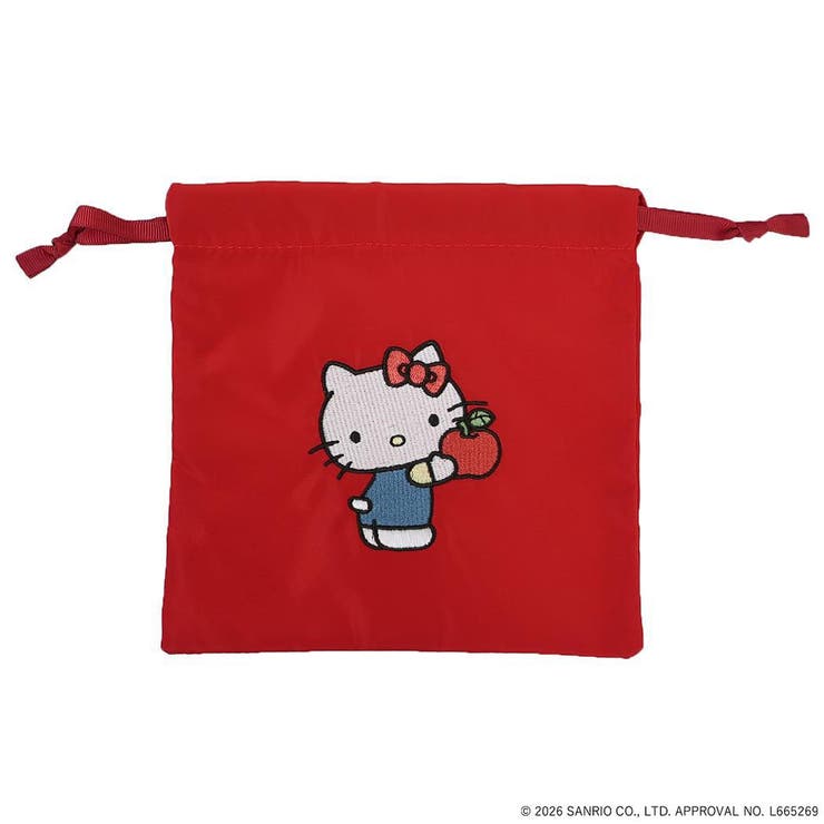 Other - cinemacollection ハローキティ 巾着袋 きんちゃくポーチ SANRIO CHARACTERS BASIC サンリオ エフエービージャパン 小物入れ かわいい キャラクター グッズ 浴衣・着物
