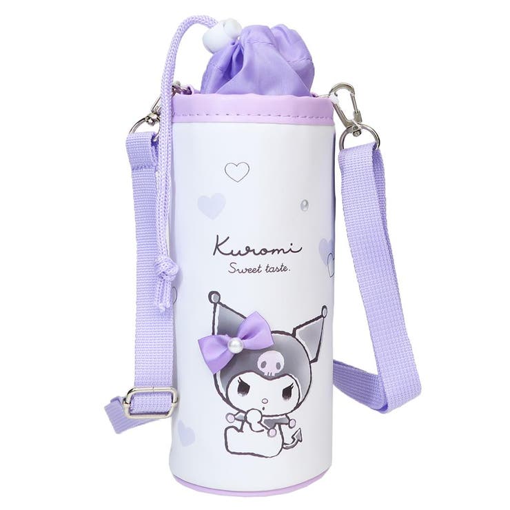 【10％OFFクーポン！3/26(木)1:59まで】cinemacollection クロミ ペットボトルホルダー ショルダー付き保冷ボトルケース モノクロリボン サンリオ カミオジャパン アウトドア水筒 キャラクター グッズ 食器・キッチン用品