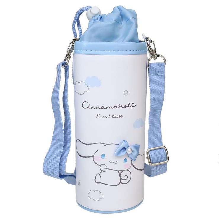 【10％OFFクーポン！3/26(木)1:59まで】cinemacollection シナモロール ペットボトルホルダー ショルダー付き保冷ボトルケース モノクロリボン サンリオ カミオジャパン アウトドア水筒 キャラクター グッズ 食器・キッチン用品
