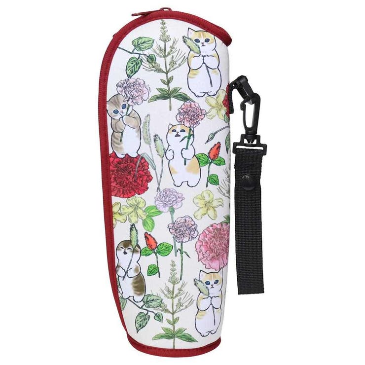 【10％OFFクーポン！3/26(木)1:59まで】cinemacollection モフサンドx日比谷花壇 ペットボトルホルダー ソフトボトルケース カーネーション mofusand 東亜金属 ペットボトルカバー ステンレスボトルカバー 500ml対応