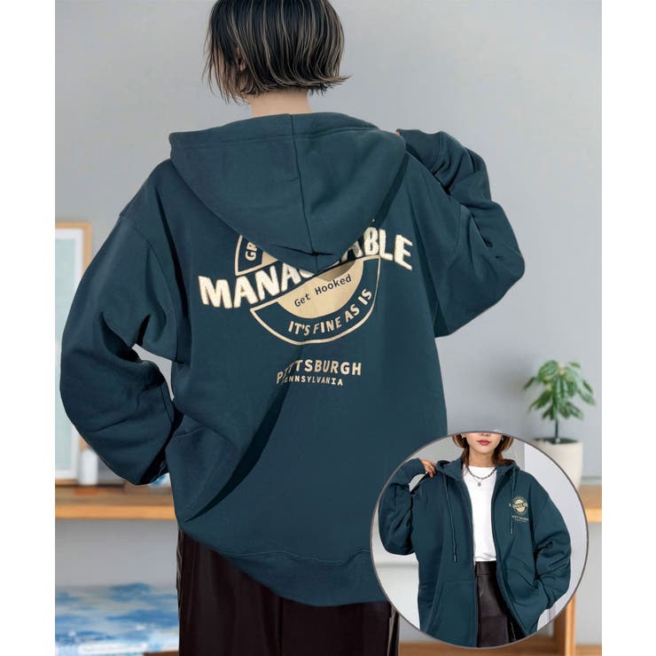 【10％OFFクーポン！3/26(木)1:59まで】GROOVY STORE グラフィック ジップアップ パーカー 裏起毛 スウェットパーカー ワイド トップス