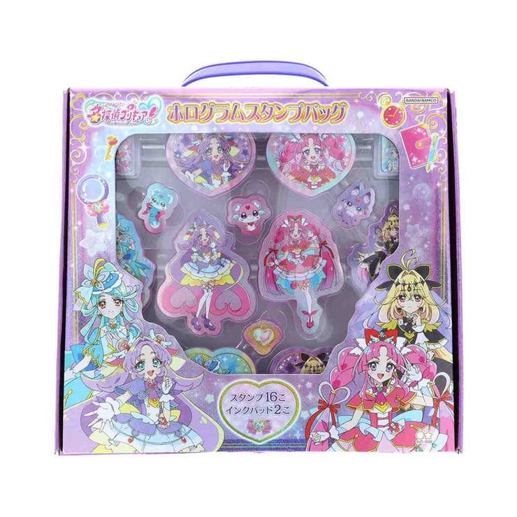 cinemacollection【KIDS】 名探偵プリキュア！ はんこセット ホログラムスタンプバッグ サンスター文具 子供 プレゼント 女の子向け アニメキャラクター グッズ 文房具