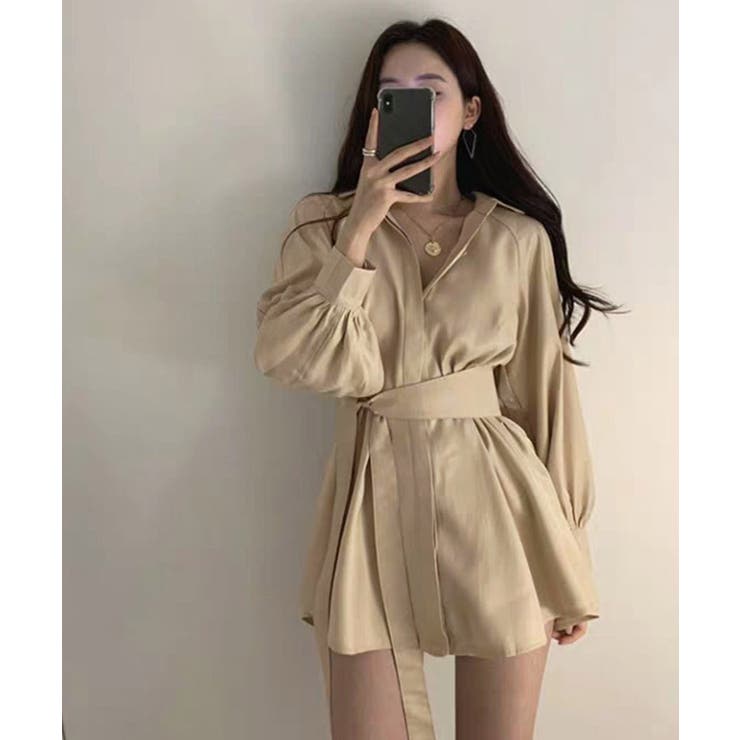 Miniministore シャツワンピース長袖 レディース 韓国風 ワンピース・ドレス