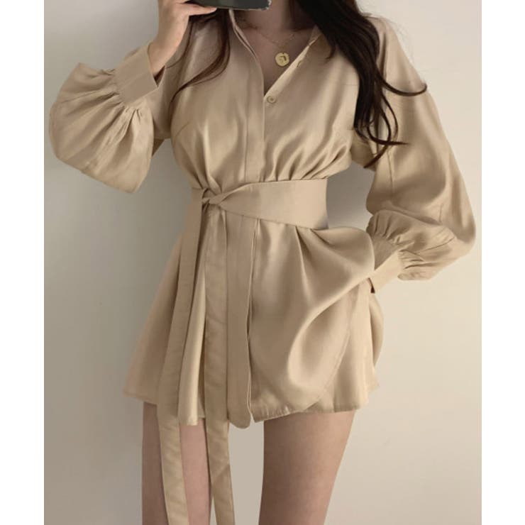 Miniministore シャツワンピース長袖 レディース 韓国風 ワンピース・ドレス