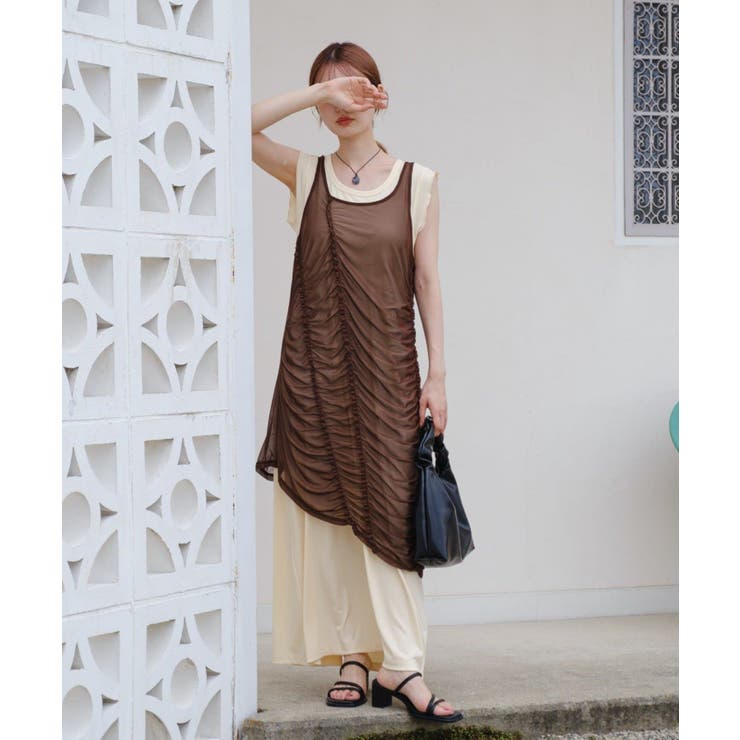 【10％OFFクーポン！5/7(木)9:59まで】PAL GROUP OUTLET 【Kastane】シアーシャーリングワンピSET ワンピース・ドレスPAL GROUP OUTLET 【Kastane】シアーシャーリングワンピSET ワンピース・ドレ