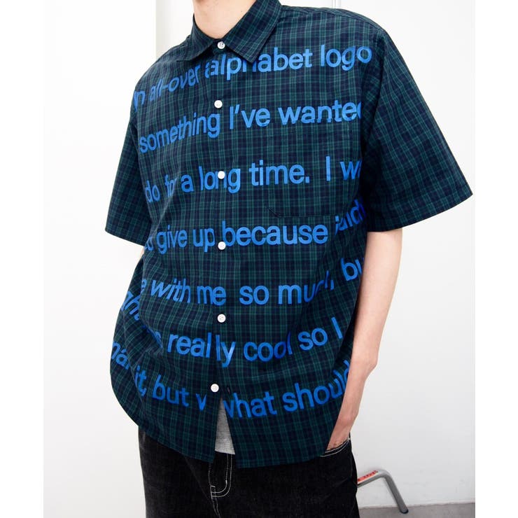 PAL GROUP OUTLET 【WHO'S WHO gallery】Sourcreamメッセージプリント半袖シャツ トップス