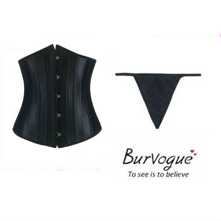 STYLE H Burvogue バーヴォーグ 23051 コルセット 24p強化 シングルスチールボーン 編み上げ 補正下着 姿勢矯正くびれ Tバック付き インナー・下着