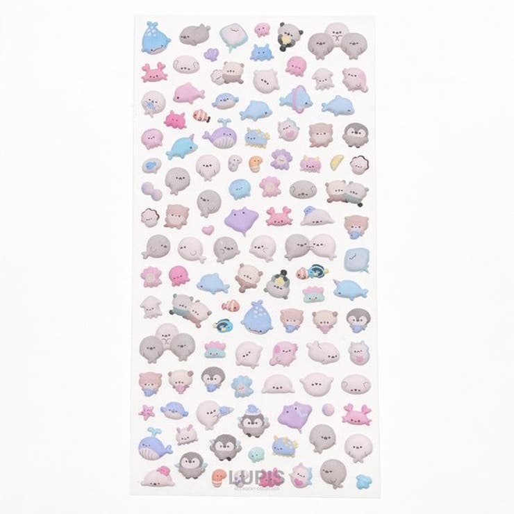 【10％OFFクーポン！9/11(金)1:59まで】LUPIS 【やわらかいシール】いきものぷにぷにシール 文具 shoplistselect-10500348 SHOPLIST サンプル画像2