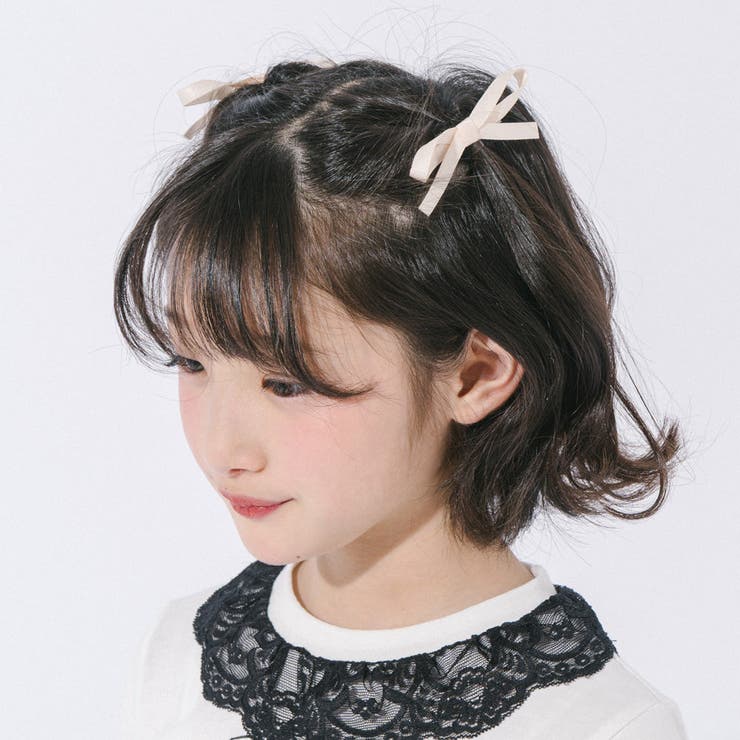 URBAN CHERRY 【3個セット】ミニリボンヘアクリップ ヘアアクセサリー