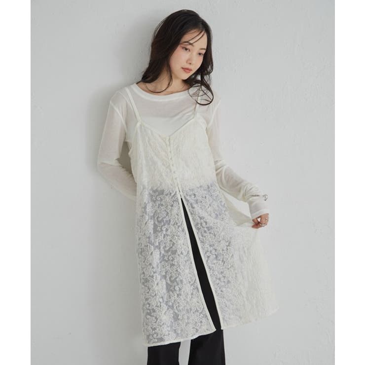 【10％OFFクーポン！5/7(木)9:59まで】RANAN 刺繍シアーチュニック トップスRANAN 刺繍シアーチュニック トップス