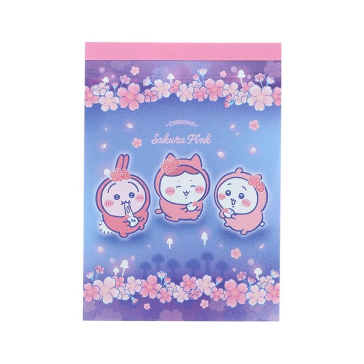 cinemacollection ちいかわ メモ帳 メモミニ Sakura Pink ヨザクラ ちいかわ＆ハチワレ＆うさぎ サンスター文具 新学期準備文具 キャラクター グッズ その他