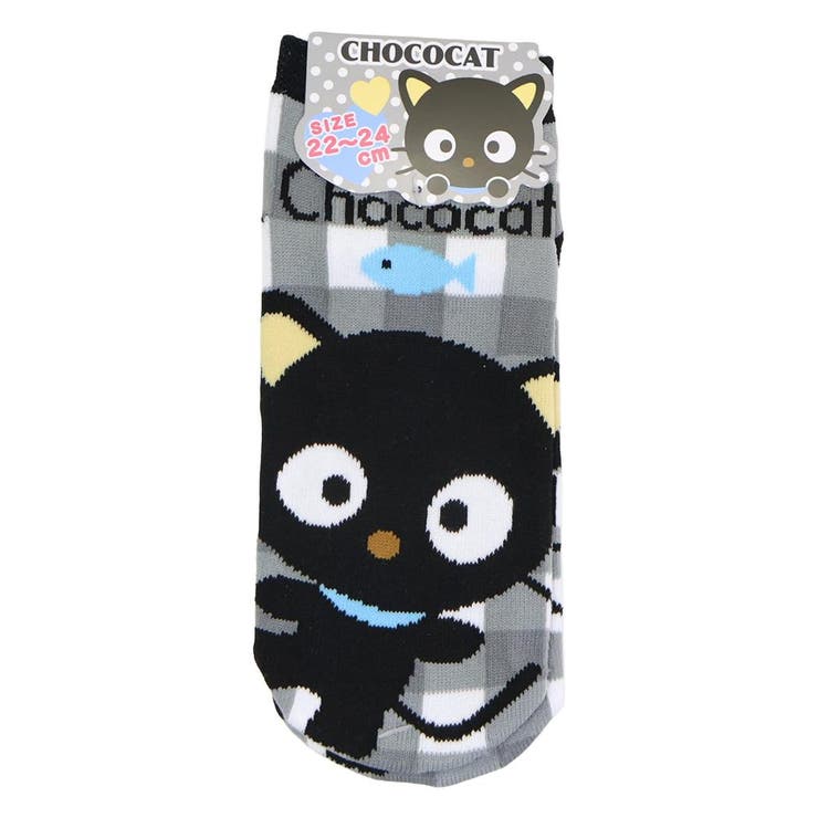 cinemacollection チョコキャット 女性用靴下 ジャガードソックス チェック ジェイズプランニング レディースソックス キャラクター グッズ インナー・下着