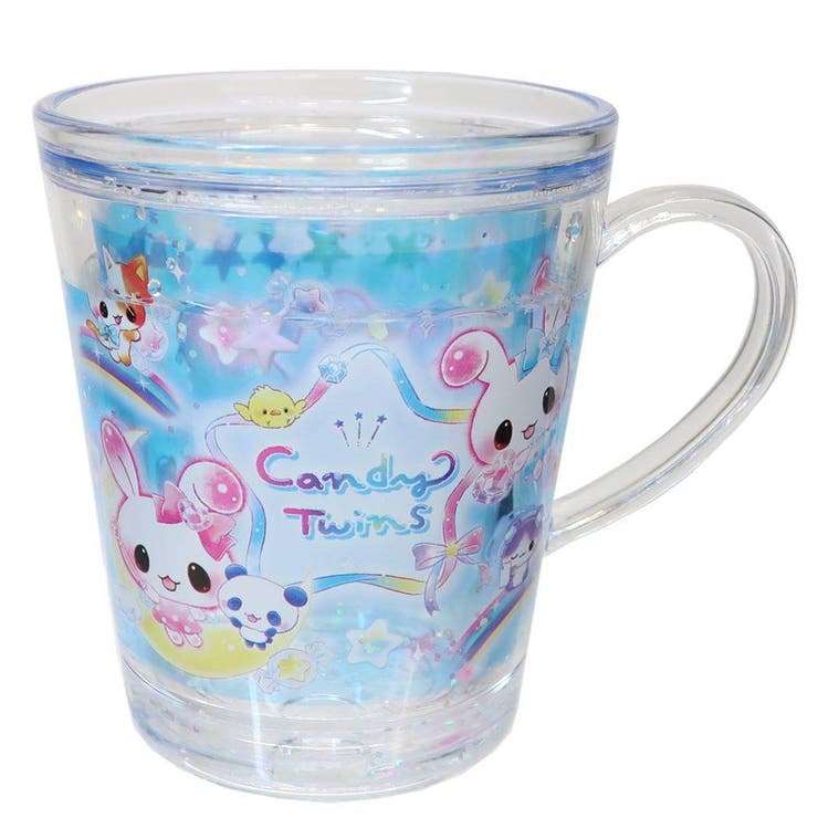 【10％OFFクーポン！5/27(水)1:59まで】cinemacollection【KIDS】 プラカップ ゆらキラウォーターカップ キャンディツインズ スター クーリア プラコップ 食器 キッズ 子供 子ども こども グッズ 食器・キッチン用品