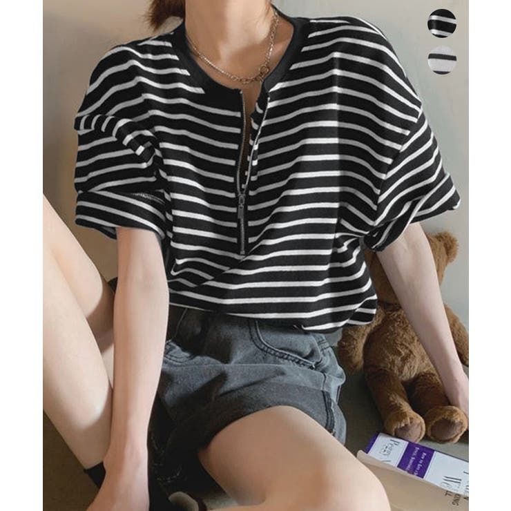 Miniministore ボーダー柄tシャツ レディース 半袖夏服 トップス