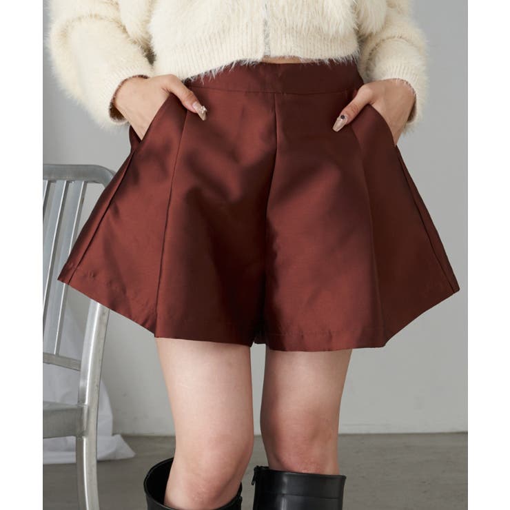 【10％OFFクーポン！5/7(木)9:59まで】PAL GROUP OUTLET 【RAY CASSIN】サテンタックショートPT パンツ・ズボンPAL GROUP OUTLET 【RAY CASSIN】サテンタックショートPT パンツ・ズボン