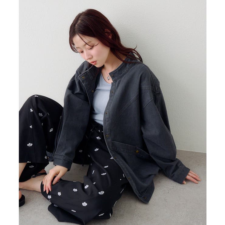 PAL GROUP OUTLET 【Kastane】カラーツイルレース付きジャケット アウター(コート ジャケットなど)