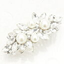 【8/10限定 20%OFFクーポン】アクセサリーショップPIENA ヘアアクセサリー ヘアバレッタ 髪留め マーキースカット ビジュー パール 小ぶりバレッタ...