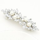 【8/10限定 20%OFFクーポン】アクセサリーショップPIENA ヘアアクセサリー ヘアバレッタ 髪留め マーキースカット ビジュー パール バレッタ アッ...