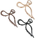 【マラソン期間中 5%OFFクーポン】アクセサリーショップPIENA ヘアバンスクリップ レディース リボン型 ヘアアクセサリー シンプル りぼん フェミニン 女の子 女性 大人っぽい おしゃれ プレゼント かわいい ピンクゴールド ブラウン 黒色 ヘア