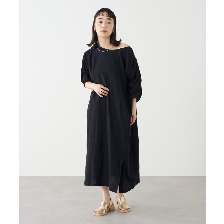 PAL GROUP OUTLET 【Omekashi】ギャザーオフショルワンピース ワンピース・ドレス