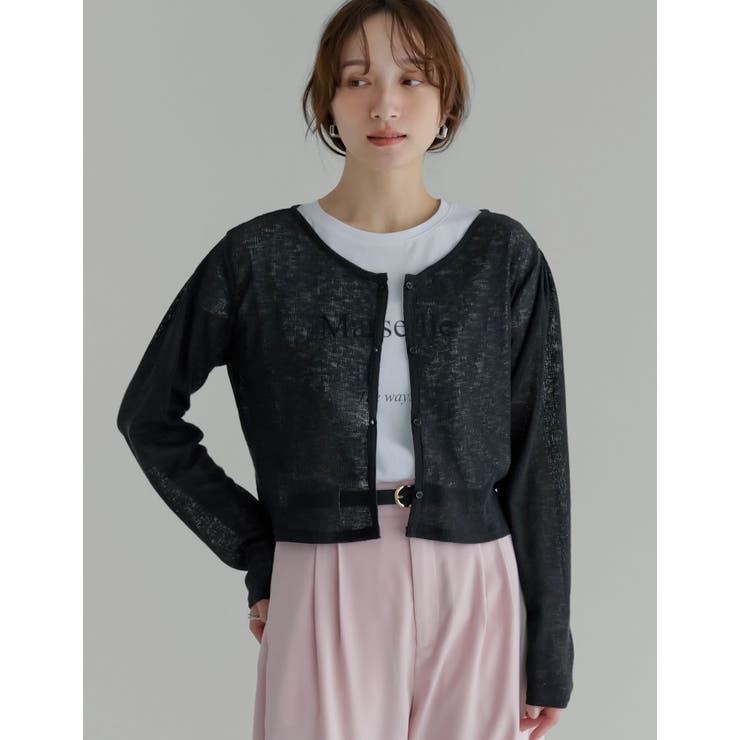 【10％OFFクーポン！9/11(金)1:59まで】Re:EDIT メランジカットソーカーディガン トップス shoplistselect-10502685 SHOPLIST サンプル画像3