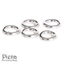 アクセサリーショップPIENA 丸カン レディース メンズ シルバー925製 5個セット 直径6mm シルバー パーツ 金具 接続金具 接続パーツ 連結 マルカ...