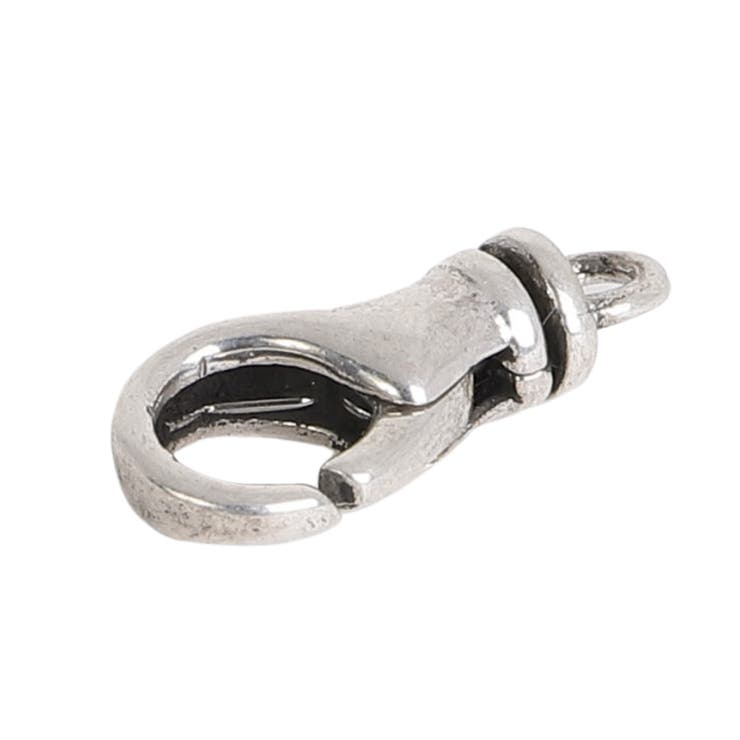 SHOPLISTのアクセサリーショップPIENA ナスカン 12ミリ シルバー925 フック 1個売り 全長約1.2cm パーツ カニカン 金具 留め具 接続金具 シルバー キーホルダー バッグチャーム クラフト 手芸 DIY 手作り アクセサリー｜アングル3