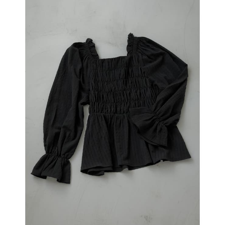 Re:EDIT [MEISM by Re:EDIT]シャーリングオフショルペプラムブラウス トップス shoplistselect-10503004 SHOPLIST サンプル画像3