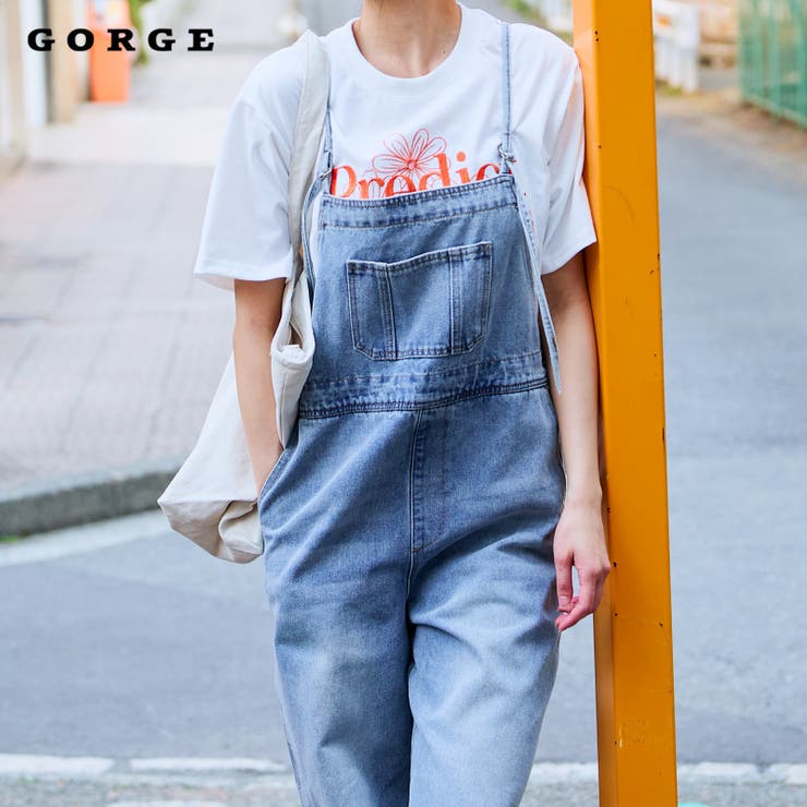 [10 % OFF 쿠폰! 6/11 (목) 1:59까지] GORGE "화려한 스트랩 × 아름다움 실루엣"레이디스 데님 캐미살로펫트 체형 커버 봄 여름 가을 원피스 드레스